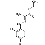 structure of CAS# 171091-03-5, Ethyl (2Z)-Amino[(2,4-Dichlorophenyl)Hydrazono]Acetate;acetate;ethyl [(Z<wbr>)-N'-[(2,<wbr>4-dichlor<wbr>ophenyl)a<wbr>mino]carb<wbr>amimidoyl<wbr>]formate;ethyl {N'-[(2,4-dichlorophenyl)amino]carbamimidoyl}formate
