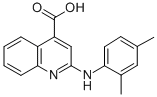 structure of CAS# 171204-19-6, 2-[(2,4-Dimethylphenyl)Amino]Quinoline-4-Carboxylic Acid;2-[(2,4-Dimethylphenyl)Amino]-4-Quinolinecarboxylic Acid;2-[(2,4-Dimethylphenyl)Amino]Cinchoninic Acid;2-((2,4-Dimethylphenyl)Amino)-4-Quinolinecarboxylic Acid