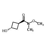 CAS#: 171549-82-9， trans-3-Hydroxy-N-Methoxy-N-Methylcyclobutanecarboxamide