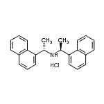 structure of CAS# 171867-34-8, (1S)-1-(1-Naphthyl)-N-[(1S)-1-(1-Naphthyl)Ethyl]Ethanamine Hydrochloride (1:1);Bis[(S)-(+)-(1-naphthyl)ethyl]amine hydrochloride;461660_ALDRICH
