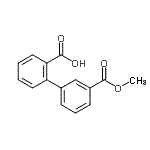 structure of CAS# 171905-91-2, 2-(3-Methoxycarbonylphenyl)Benzoic Acid;[1,1'-BIPHENYL]-2,3'-DICARBOXYLICACID, 3'-METHYL ESTER