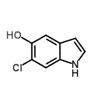 structure of CAS# 172078-40-9, 6-Chloro-1H-Indol-5-Ol;6-Chloro-5-hydroxyindole