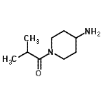 structure of CAS# 172478-05-6, 1-(4-Amino-1-Piperidinyl)-2-Methyl-1-Propanone;1-(4-aminopiperidin-1-yl)-2-methylpropan-1-one;1-(4-aminopiperidyl)-2-methylpropan-1-one;1-isobutyryl-4-piperidinamine