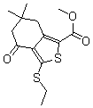 structure of CAS# 172516-42-6, 3-(Ethylthio)-4,5,6,7-Tetrahydro-6,6-Dimethyl-4-Oxo-Benzo[c]Thiophene-1-carboxylic Acid Methyl Ester;METHYL 3-(ETHYLTHIO)-6,6-DIMETHYL-4-OXO-4,5,6,7-TETRAHYDROBENZO[C]THIOPHENE-1-CARBOXYLATE;METHYL 6,6-DIMETHYL-3-(ETHYLTHIO)-4-OXO-4,5,6,7-TETRAHYDROBENZO(C)THIOPHENE-1-CARBOXYLATE;Methyl 3-(Ethylthio)-6,6-Dimethyl-4-Oxo-4,5,6,7-Tetrahydrobenzo[C]Thiophene-1-Carbox