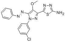 CAS#: 172701-59-6， 5-[1-(3-Chlorophenyl)-4-Methoxy-5-Phenyldiazenylpyrazol-3-Yl]-1,3,4-Thiadiazol-2-Amine