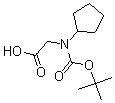 structure of CAS# 172834-23-0, N-Cyclopentyl-N-[(1,1-Dimethylethoxy)Carbonyl]-Glycine;N-BOC-N-CYCLOPENTYL-AMINO-ACETIC ACID