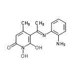 structure of CAS# 172906-90-0, 5-[(1E)-N-(2-Aminophenyl)Ethanimidoyl]-1,6-Dihydroxy-4-Methyl-2(1H)-Pyridinone;1-Cyclohe<wbr>xyl-4-[3-<wbr>(1,2,3,4-<wbr>tetrahydr<wbr>o-5-metho<wbr>xy-1-naph<wbr>thalenyl)<wbr>propyl]pi<wbr>perazine <wbr>dihydroch<wbr>loride;5-[1-[(2-<wbr>Aminophen<wbr>yl)imino]<wbr>ethyl]-1,<wbr>6-dihydro<wbr>xy-4-meth<wbr>yl-2(1H)-<wbr>pyridinone;5-[1-[(2-<wbr>Aminophen<wbr>yl)imino]<wbr>ethyl]-1,<wbr>6-dihydro<wbr>xy-4-meth<wbr>yl-2(1H)-<wbr>pyridone