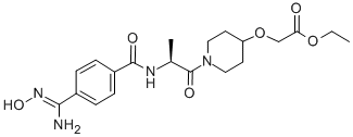 CAS#: 172927-65-0， Ethyl 2-[1-[(2S)-2-[[4-(N'-Hydroxycarbamimidoyl)Benzoyl]Amino]Propanoyl]Piperidin-4-Yl]Oxyacetate
