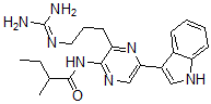 CAS#: 17297-78-8， N-[3-[3-[(Aminoiminomethyl)amino]propyl]-5-(1H-indol-3-yl)pyrazinyl]-2-methyl-Butanamide