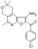CAS#: 172985-17-0， (1-Amino-8,9-Dihydro-5,8,8-Trimethyl-6H-Furo(2,3-b)Pyrano(4,3-D)Pyridin-2-Yl)(4-Chlorophenyl)-Methanone