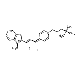 CAS#: 173357-16-9， 3-Methyl-2-[(1E)-3-{1-[3-(Trimethylammonio)Propyl]-4(1H)-Pyridinylidene}-1-Propen-1-Yl]-1,3-Benzothiazol-3-Ium Diiodide