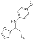 structure of CAS# 173416-01-8, N-[(1S)-1-Furan-2-Ylbut-3-Enyl]-4-Methoxyaniline;N-[(1S)-1-(2-Furyl)But-3-Enyl]-4-Methoxy-Aniline;N-[(1S)-1-(2-Furyl)But-3-Enyl]-4-Methoxyaniline;[(1S)-1-(2-Furyl)But-3-Enyl]-(4-Methoxyphenyl)Amine