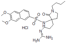 CAS#: 173440-64-7， 2-[3-[1-Butyl-3-[(6,7-Dimethoxynaphthalen-2-Yl)Sulfonylamino]-2-Oxopyrrolidin-3-Yl]Propyl]Guanidine Hydrochloride