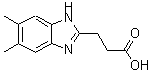 结构式 CAS# 173737-04-7, 3-(5,6-二甲基-1H-苯并咪唑-2-基)丙酸