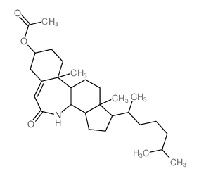 CAS#: 17398-63-9， 3beta-(Acetyloxy)-7alpha-Aza-B-Homocholest-5-En-7-One