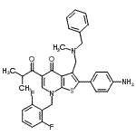 CAS#: 174072-26-5， 2-(4-Aminophenyl)-3-{[Benzyl(Methyl)Amino]Methyl}-7-(2,6-Difluorobenzyl)-5-Isobutyrylthieno[2,3-b]Pyridin-4(7H)-One