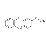 结构式 CAS# 1741-78-2, 2-氟-N-(4-甲氧基苯基)苯胺