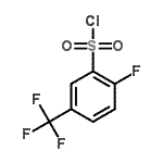 structure of CAS# 1744-43-0, 2-Fluoro-5-(Trifluoromethyl)Benzenesulfonyl Chloride;2-Fluoro-5-(2-methoxy-5-nitro-phenylsulfamoyl)-benzoic acid;2-fluoro-5-(trifluoromethyl)benzene-1-sulfonyl chloride;2-FLUORO-5-(TRIFLUOROMETHYL)BENZENESULPHONYLCHLORIDE