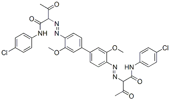 CAS#: 17453-73-5， 2,2'-[(3,3'-Dimethoxy[1,1'-Biphenyl]-4,4'-Diyl)Bis(Azo)]Bis[N-(4-Chlorophenyl)-3-Oxobutyramide]