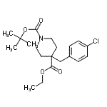 结构式 CAS# 174605-91-5, 4-乙基1-(2-甲基-2-丙基)4-(4-氯苄基)-1,4-哌啶二羧酸酯