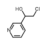 structure of CAS# 174615-69-1, 2-Chloro-1-(3-Pyridinyl)Ethanol;(R)-1-(Pyrid-3-yl)-2-chloroethanol;(R)-2-Chloro-1-(pyridin-3-yl)ethanol;2-chloro-1-(pyridin-3-yl)ethanol