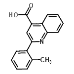 structure of CAS# 174636-85-2, 2-(2-Methylphenyl)-4-Quinolinecarboxylic Acid;2-(2-methylphenyl)-4-quinolinecarboxylic acid;2-(2-Methylphenyl)-4-quinolinecarboxylic acid #;2-o-Tolylquinoline-4-carboxylic acid