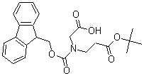 结构式 CAS# 174799-89-4, N-(羧甲基)-N-[(9H-芴-9-基甲氧基)羰基]-beta-丙氨酸 1-叔丁酯