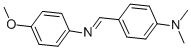 structure of CAS# 1749-04-8, 4-[[(4-Methoxyphenyl)Imino]Methyl]-N,N-Dimethyl-Benzenamine;4-[(4-Methoxyphenyl)Iminomethyl]-N,N-Dimethyl-Aniline;[4-[(4-Methoxyphenyl)Iminomethyl]Phenyl]-Dimethyl-Amine;Fr-0707
