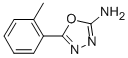 structure of CAS# 1750-78-3, 5-(2-Methylphenyl)-1,3,4-Oxadiazol-2-Amine;[5-(2-Methylphenyl)-1,3,4-Oxadiazol-2-Yl]Amine;Bbv-002276;1,3,4-Oxadiazole, 2-Amino-5-(O-Tolyl)-