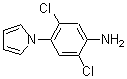structure of CAS# 175135-55-4, 2,5-Dichloro-4-(1H-Pyrrol-1-Yl)-Benzenamine;2,5-DICHLORO-4-(1H-PYRROL-1-YL)ANILINE;2,5-DICHLORO-4-(PYRROL-1-YL)ANILINE