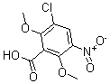 structure of CAS# 175135-56-5, 3-Chloro-2,6-Dimethoxy-5-Nitro-Benzoic Acid;3-Chloro-2,6-Dimethoxy-5-Nitro-Benzoate;Zinc00093127