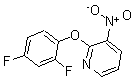structure of CAS# 175135-62-3, 2-(2,4-Difluorophenoxy)-3-Nitropyridine;2-(2,4-Difluorophenoxy)-3-Nitropyridine 97%;2-(2,4-Difluorophenoxy)-3-Nitropyridine97%;2-(2,4-DIFLUOROPHENOXY)-3-NITROPYRIDINE