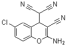 CAS 登录号：175136-95-5， 2-(2-氨基-6-氯-3-氰基-4H-1-苯并吡喃-4-基)-丙二腈