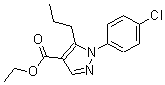 结构式 CAS# 175137-16-3, 1-(4-氯苯基)-5-丙基-1H-吡唑-4-羧酸乙酯