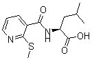 structure of CAS# 175201-69-1, N-[[2-(Methylthio)-3-Pyridinyl]Carbonyl]-L-Leucine;4-METHYL-2-([[2-(METHYLTHIO)-3-PYRIDYL]CARBONYL]AMINO)PENTANOIC ACID;N-[2-(METHYLTHIO)NICOTINOYL]-L-LEUCINE