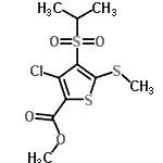 CAS 登录号:175202-12-7, 甲基3-氯-4-(异丙基磺酰基)-5-(甲硫基)-2-噻吩羧酸酯