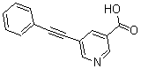结构式 CAS# 175203-69-7, 5-(2-苯基乙炔基)-3-吡啶羧酸