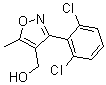 structure of CAS# 175204-38-3, 3-(2,6-Dichlorophenyl)-5-Methyl-4-Isoxazolemethanol;3-(2,6-Dichlorophenyl)-4-(Hydroxymethyl)-5-Methylisoxazole;[3-(2,6-DICHLOROPHENYL)-5-METHYLISOXAZOL-4-YL]METHANOL