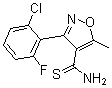 结构式 CAS# 175204-42-9, 3-(2-氯-6-氟苯基)-5-甲基-4-异恶唑硫代甲酰胺