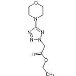 structure of CAS# 175205-05-7, Ethyl [5-(4-Morpholinyl)-2H-Tetrazol-2-Yl]Acetate;4-[2-(2-Ethoxy-2-oxoethyl)-2H-tetrazol-5-yl]morpholine;Ethyl (5-morpholin-4-yltetrazol-2-yl)acetate;Ethyl [5-(morpholin-4-yl)tetrazol-2-yl]acetate