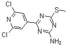 CAS 登录号:175276-44-5, 4-(2,6-二氯-4-吡啶基)-6-(甲硫基)-1,3,5-三嗪-2-胺