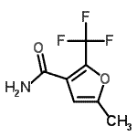 structure of CAS# 175276-68-3, 5-Methyl-2-(Trifluoromethyl)-3-Furamide;5-Methyl-2-(trifluoromethyl)furan-3-carboxamide;5-Methyl-2-(trifluoromethyl)furan-3-carboxamide 97%;MFCD00276988