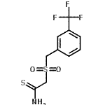 structure of CAS# 175276-83-2, 2-{[3-(Trifluoromethyl)Benzyl]Sulfonyl}Ethanethioamide;[3-(Trifluoromethyl)benzylsulfonyl]thioacetamide;[3-(Trifluoromethyl)benzylsulphonyl]thioacetamide;[3-(Trifluoromethyl)benzylsulphonyl]thioacetamide 97%