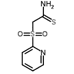 structure of CAS# 175276-91-2, 2-(2-Pyridinylsulfonyl)Ethanethioamide;2-(2-pyridylsulfonyl)thioacetamide;2-(Pyridin-2-ylsulphonyl)ethanethioamide;Maybridge4_004460