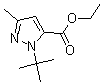 structure of CAS# 175277-08-4, 1-(1,1-Dimethylethyl)-3-Methyl-1H-Pyrazole-5-carboxylic Acid Ethyl Ester;1-(1,1-Dimethylethyl)-3-Methyl-1H-Pyrazole-5-Carboxylicacidethylester;1-(TERT-BUTYL)-3-METHYL-1H-PYRAZOLE-5-CARBOXYLIC ACID ETHYL ESTER;ETHYL 1-(TERT-BUTYL)-3-METHYL-1H-PYRAZOLE-5-CARBOXYLATE