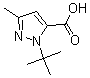 structure of CAS# 175277-09-5, 1-(1,1-Dimethylethyl)-3-Methyl-1H-Pyrazole-5-carboxylic Acid;1-(Tert-Butyl)-3-Methyl-1H-Pyrazole-5-Carboxylic Acid, 95+%;1-(1,1-DIMETHYLETHYL)-3-METHYL-1H-PYRAZOLE-5-CARBOXYLICACID;1-(TERT-BUTYL)-3-METHYL-1H-PYRAZOLE-5-CARBOXYLIC ACID