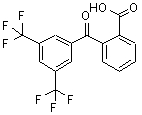 结构式 CAS# 175278-06-5, 2-[3,5-二(三氟甲基)苯甲酰基]苯甲酸