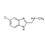 structure of CAS# 175530-30-0, 1-(6-Chloro-1H-Benzimidazol-2-Yl)-N-Methylmethanamine;(5-Chloro-1H-benzoimidazol-2-ylmethyl)-methyl-amine;[(5-chlorobenzimidazol-2-yl)methyl]methylamine;1-(5-chloro-1H-benzo[d]imidazol-2-yl)-N-methylmethanamine