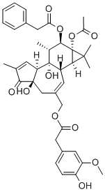 结构式 CAS# 175796-50-6, 佛波醇 12-苯乙酸酯 13-乙酸酯 20-高香草酸酯