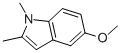 structure of CAS# 17591-06-9, 5-Methoxy-1,2-Dimethyl-1H-Indole;1,2-DIMETHYL-5-METHOXYINDOLE;5-METHOXY-1,2-DIMETHYLINDOLE